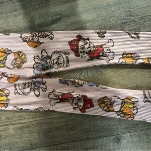 Paw Patrol Pink Character Print Tights with Multicolor Pup Motifs